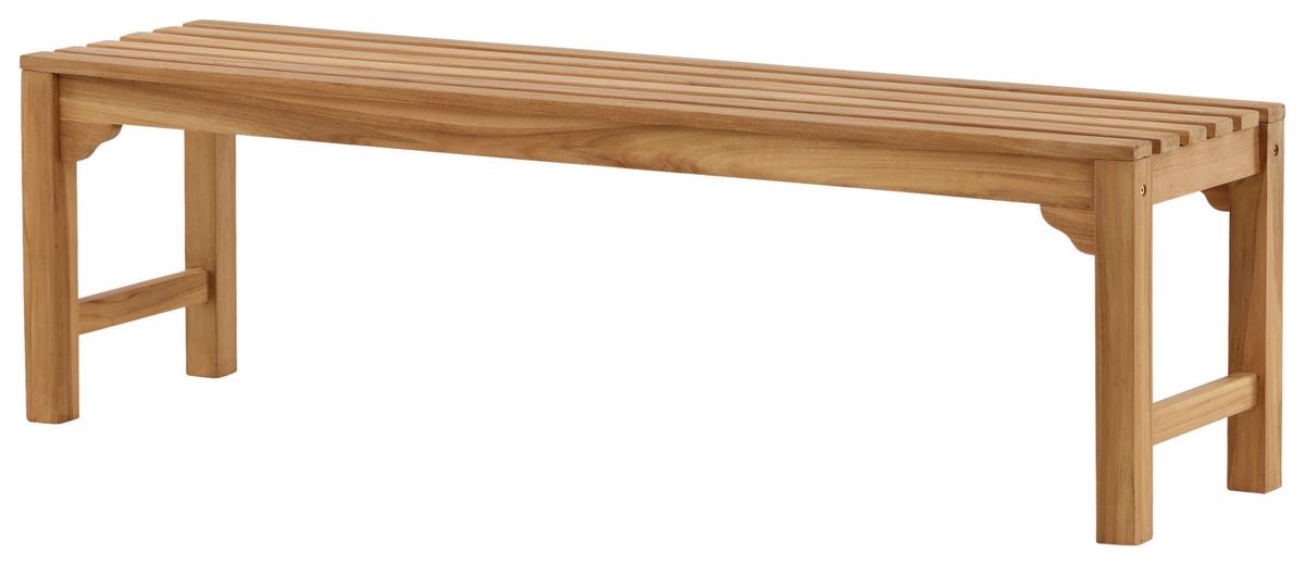 Gartenbank Kenya - Teakfarben, KONVENTIONELL, Holz (150/45/40cm) - Gardenson
