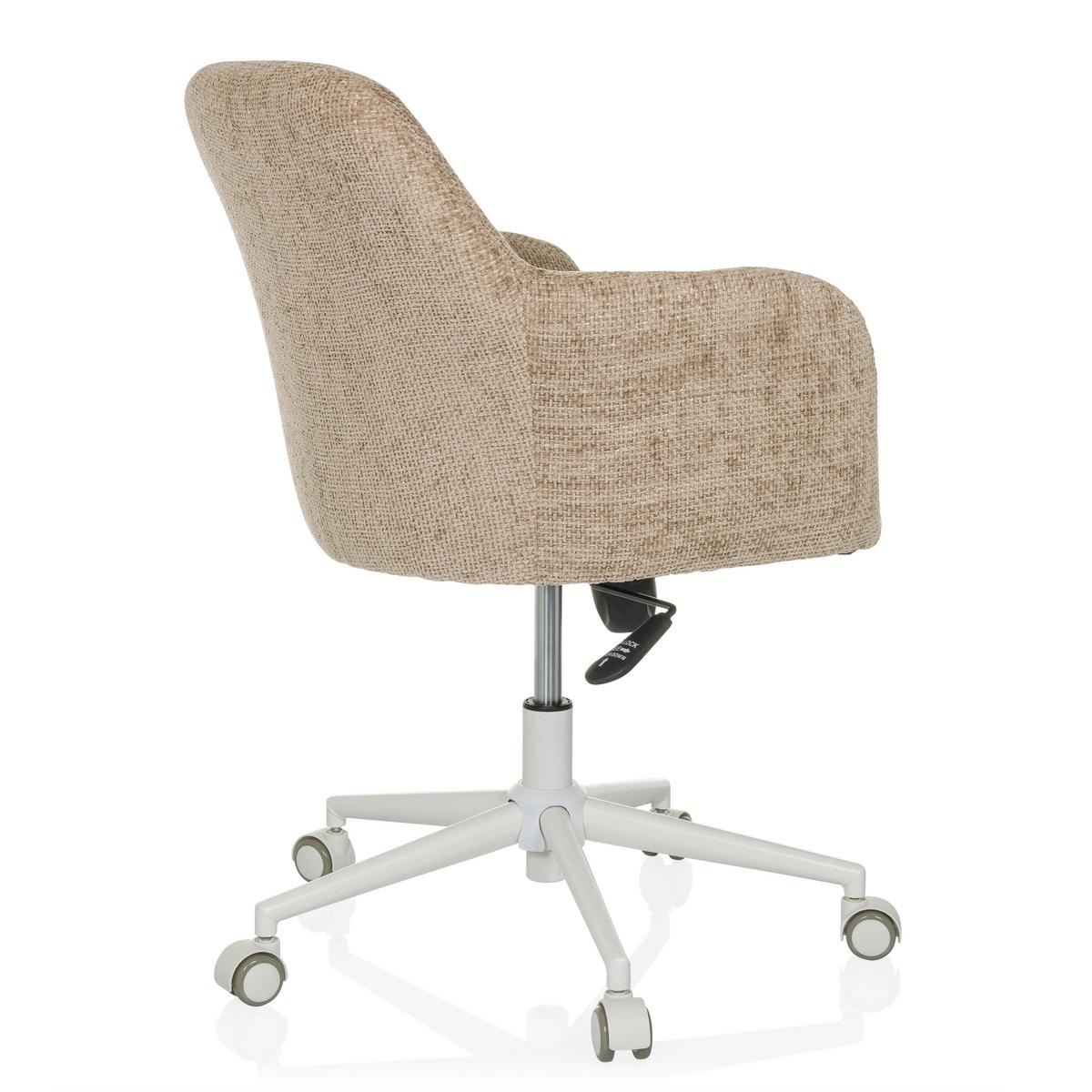Drehstuhl Solao Home Beige B: 58 cm - Beige/Weiß, MODERN, Kunststoff/Textil (58/78/60cm) - MID.YOU