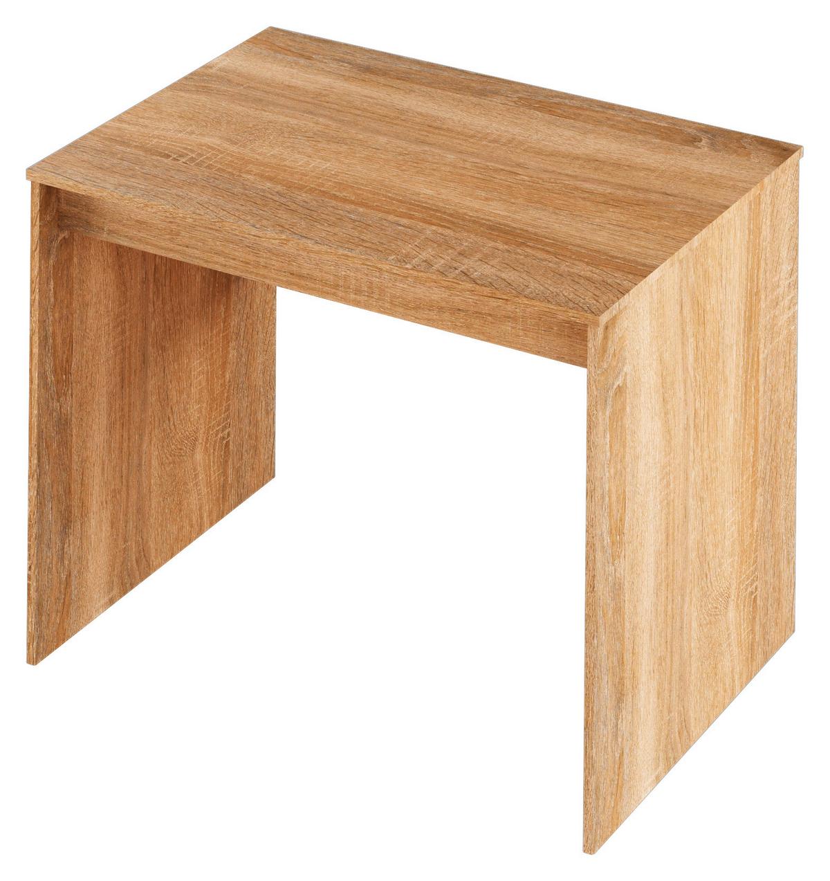 Písací stôl AUREL - farba duba, Modern, kompozitné drevo (100/77/70cm)