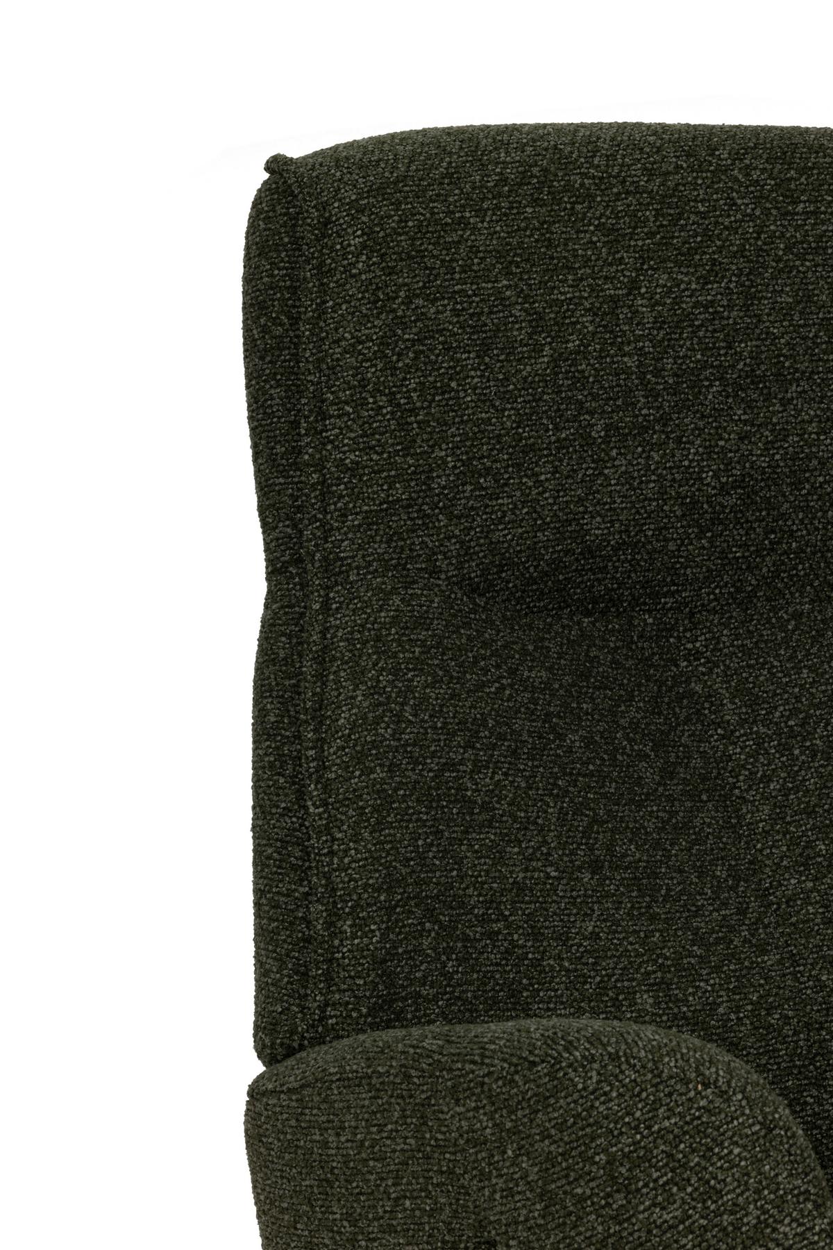 Relaxsessel Snooze Dunkelgrün B: 77 cm - Dunkelgrün/Schwarz, Design, Holz/Textil (77/112/86cm) - Livetastic