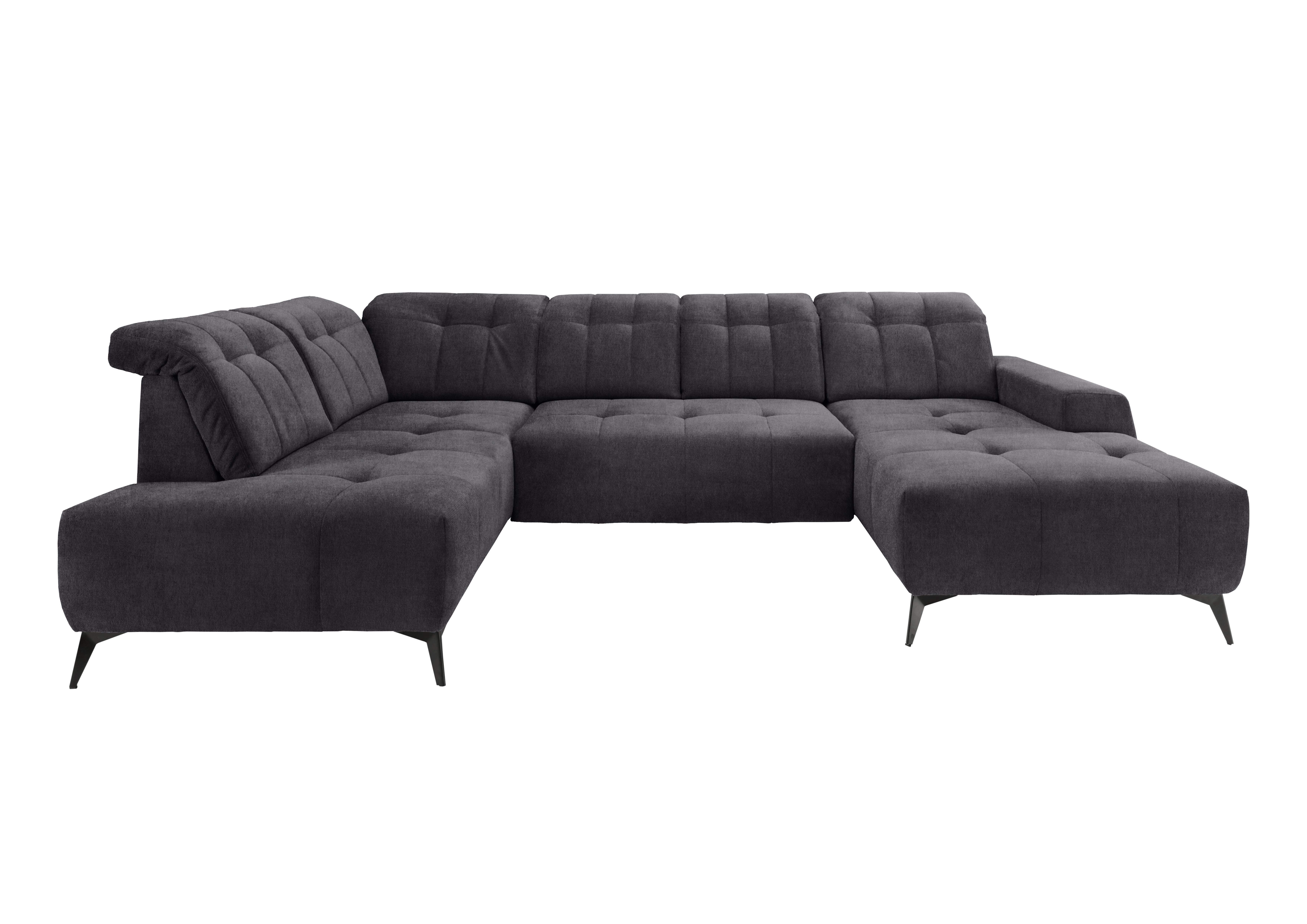 Ecksofa, Sitzvorzug Elektrisch Sano, Anthrazit, 200x337x180cm - Anthrazit/Schwarz, MODERN, Textil (200/337/180cm) - Livetastic
