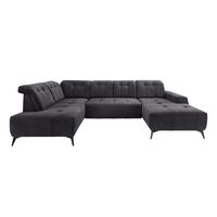 Ecksofa, Sitzvorzug Elektrisch Sano, Anthrazit, 200x337x180cm - Anthrazit/Schwarz, MODERN, Textil (200/337/180cm) - Livetastic