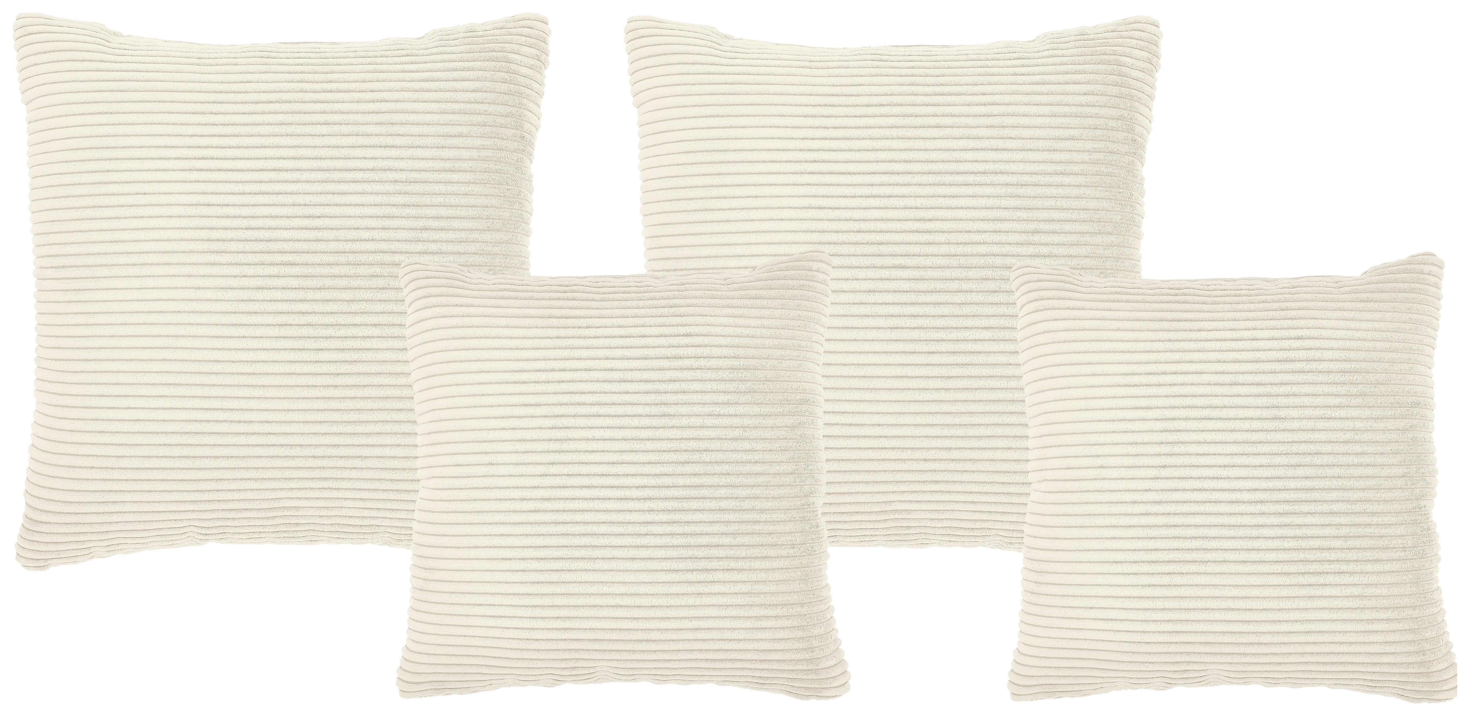 Zierkissenset Vouge Creme, 4 Stück, B: 42 cm - Creme, KONVENTIONELL, Textil (42/53/42/53cm) - Livetastic