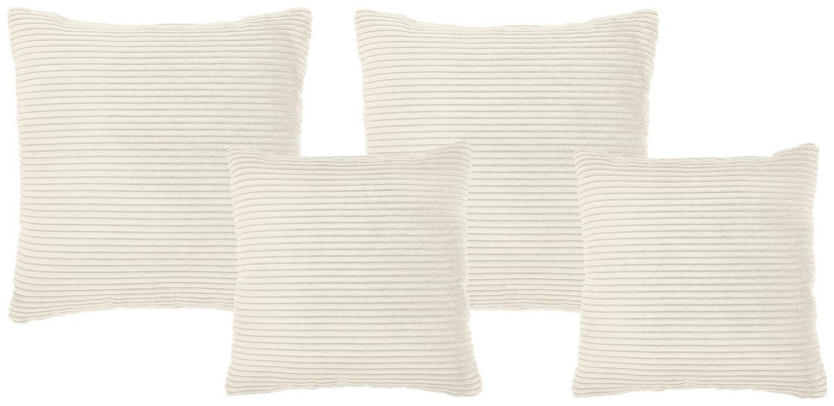 Zierkissenset Vouge Creme, 4 Stück, B: 42 Cm - Creme, KONVENTIONELL, Textil (42/53/42/53cm) - Livetastic