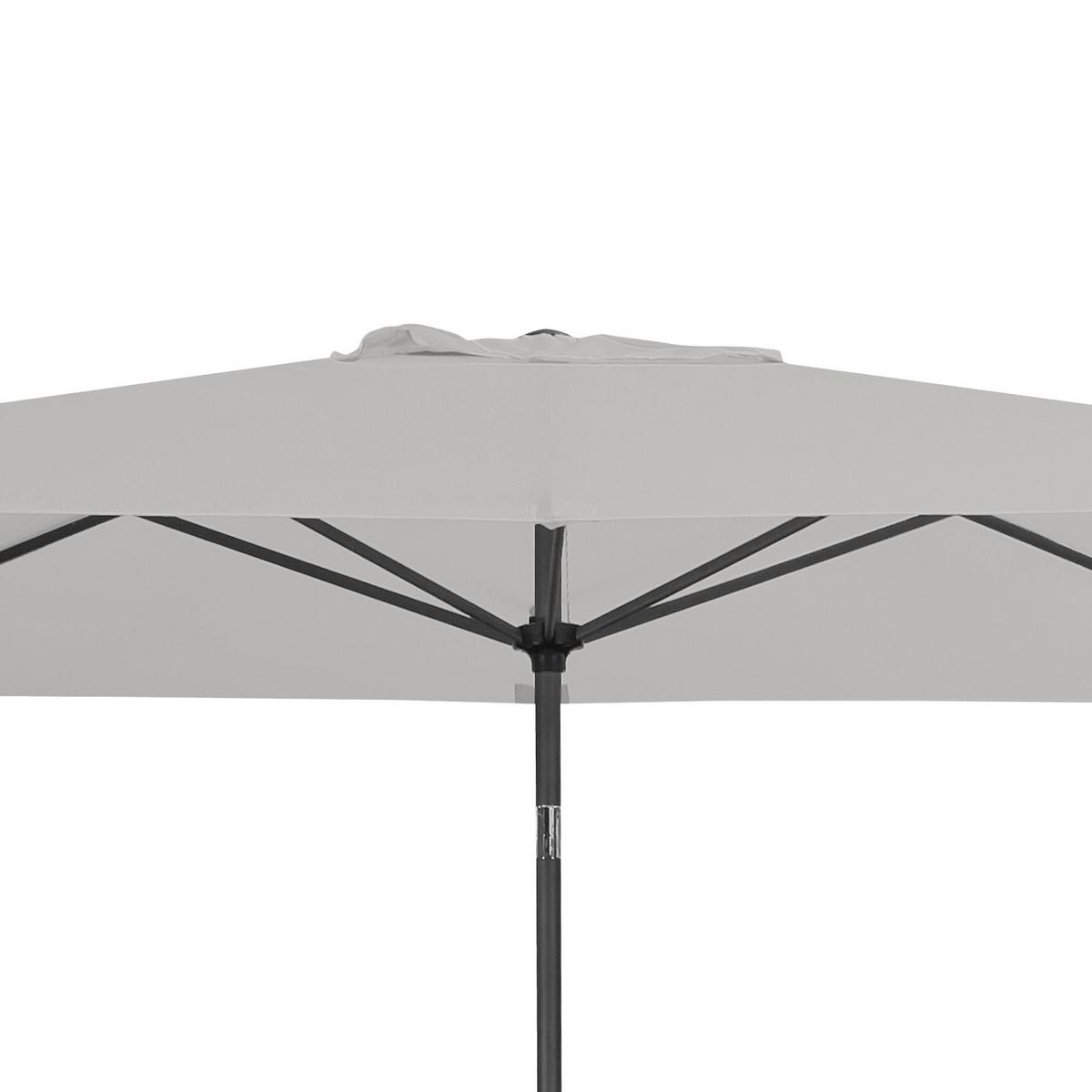 Sonnenschirm B/H/T: 250x257x200 cm Hellgrau - Hellgrau/Alufarben, MODERN, Textil/Metall (250/257/200cm) - Doppler