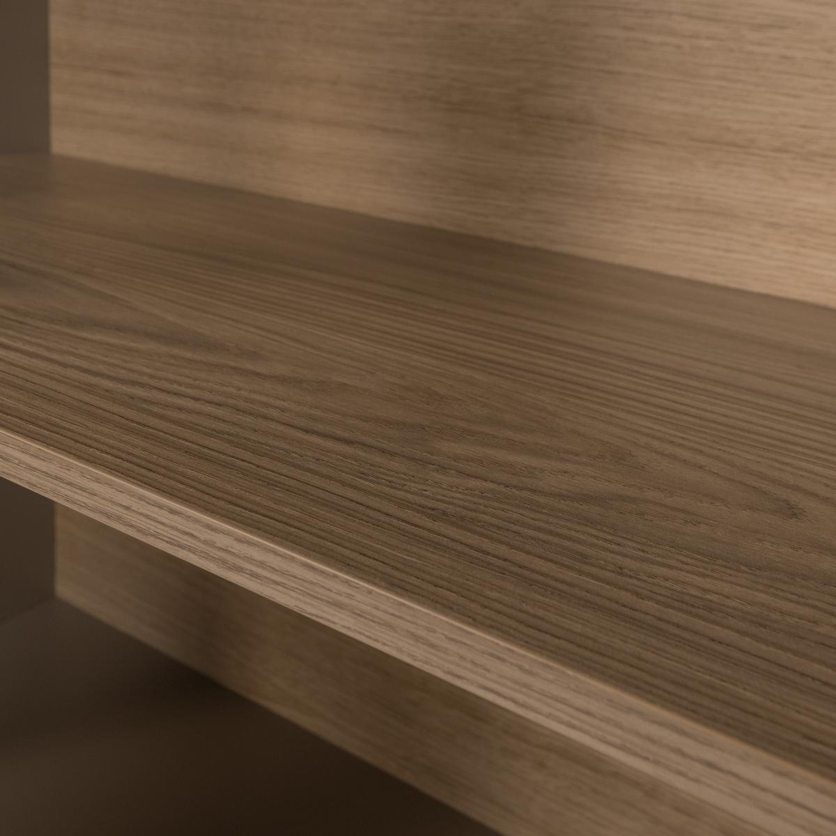Regal Casa Schlammfarben B: 101 cm - Schlammfarben, Design, Glas/Holz (101/236/40cm) - Livetastic