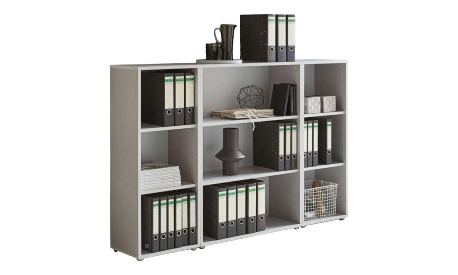 Aktenregal Office Edition Grau B: 172,6cm - Silberfarben/Grau, MODERN, Holzwerkstoff (172,6/113,6/33cm) - MID.YOU