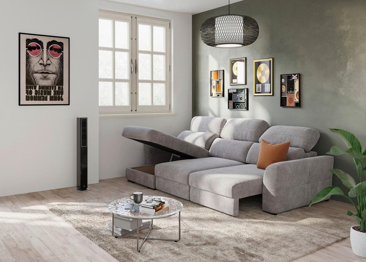 Sarokkanapé Meran Mm901 - taupe, Konventionell, textil (216/262cm)