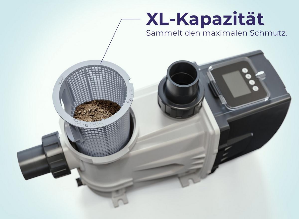 Filterpumpe Pumpe - Weiß, KONVENTIONELL, Kunststoff (55,3/22/27,8cm) - Gre