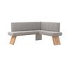 Eckbank Emma Ii Webstoff Hellgrau, B: 185 Cm - Eichefarben/Hellgrau, KONVENTIONELL, Holzwerkstoff/Textil (185/150cm)