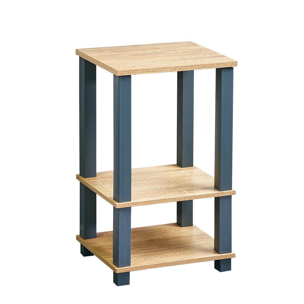 Regal Eiche Dekor, Grau, B: 34 cm - Eichefarben/Grau, Basics, Holzwerkstoff (34/58,5/29cm) - Kesper
