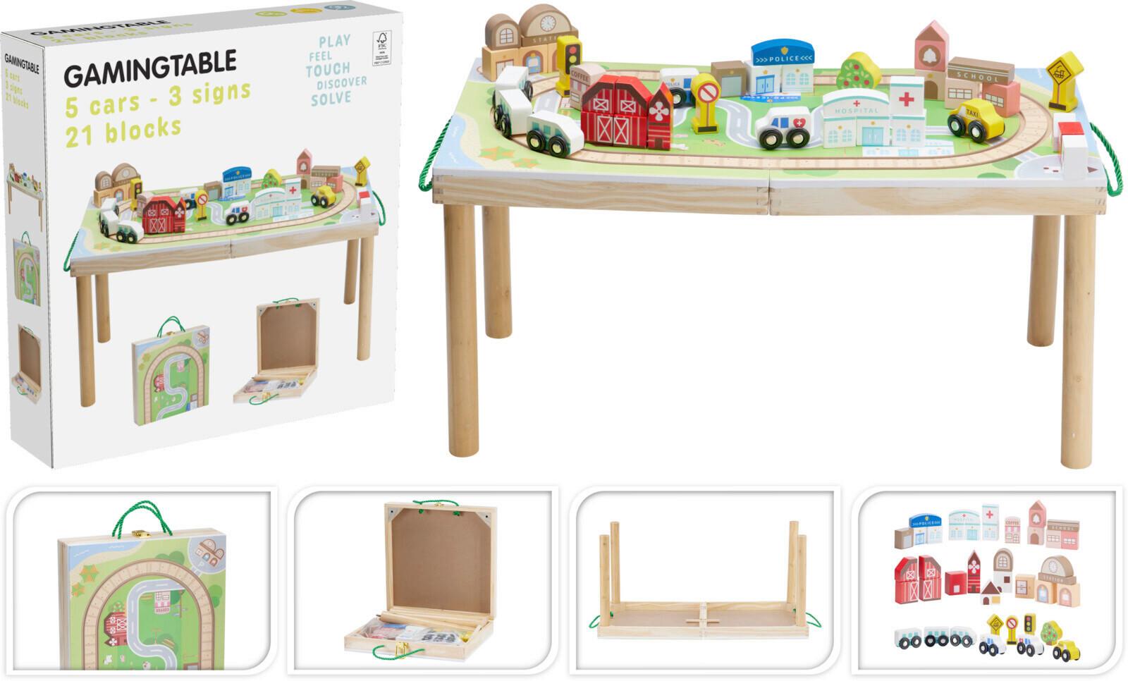 Kinderspieltisch Ht2000150 - Multicolor, Basics, Holz (59.6/29.8/29cm)