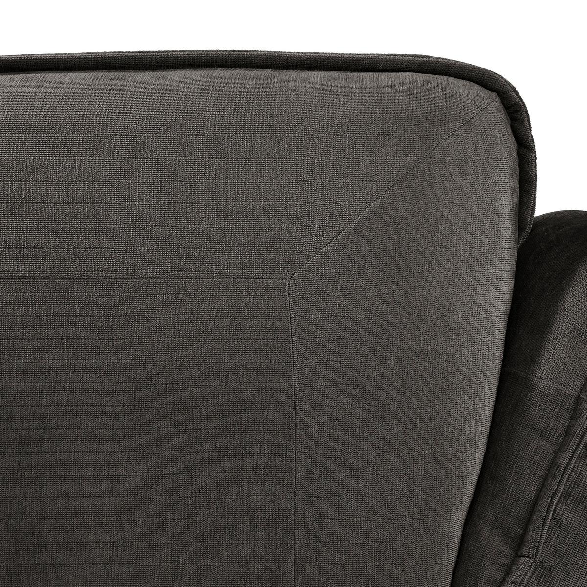 Ecksofa Fluffy Anthrazit S: 269x184 Cm - Anthrazit/Schwarz, MODERN, Textil (269/184cm) - Trendmanufaktur
