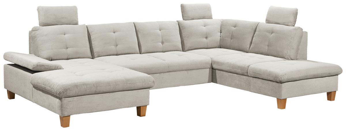 Wohnlandschaft Ascot Beige U: 170x324x220 cm - Eichefarben/Beige, KONVENTIONELL, Textil (170/324/220cm) - MID.YOU