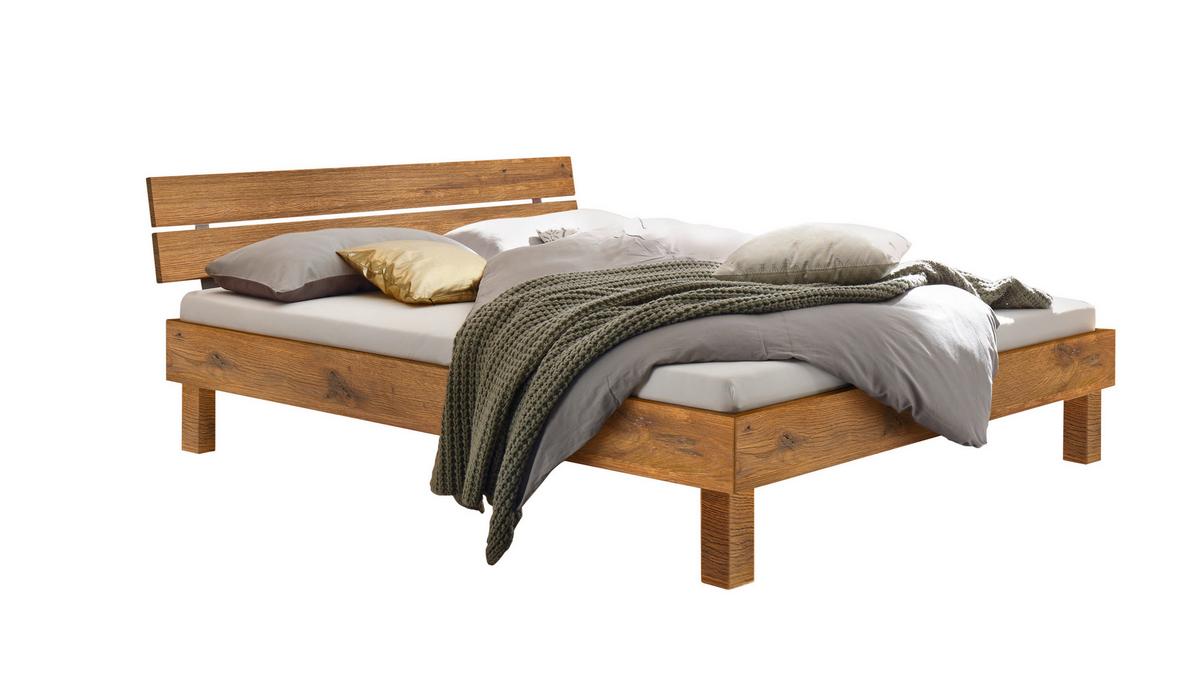 Bett Prato Kopfteil Mit 2 Paneele 180x200 Cm - Wildeiche/Eichefarben, Natur, Holz (180/200cm) - Hasena