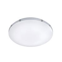 Bad-deckenleuchte Apart Ip44 Weiß/chromfarben Ø 41 Cm - Chromfarben/Weiß, Design, Kunststoff/Metall (41,0/10cm) - Trio Leuchten
