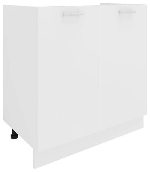 Waschbeckenunterschrank Esilo B: 80 cm Weiß - Weiß, KONVENTIONELL, Holzwerkstoff (80/82/46cm) - MID.YOU