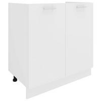 Waschbeckenunterschrank Esilo B: 80 cm Weiß - Weiß, KONVENTIONELL, Holzwerkstoff (80/82/46cm) - MID.YOU