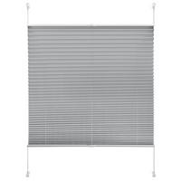 Plissee Solid Crash Silber B: 40 cm, ohne Bohren/Verspannt - Silberfarben, Basics, Kunststoff/Textil (40/130cm)