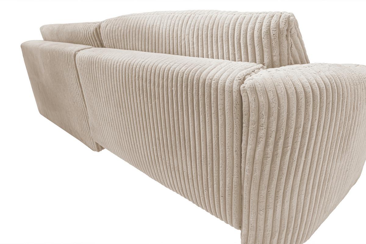 Ecksofa Lush, Sandfarben Schenkel: 284x161 cm - Sandfarben/Schwarz, Design, Textil (284/161cm) - Livetastic