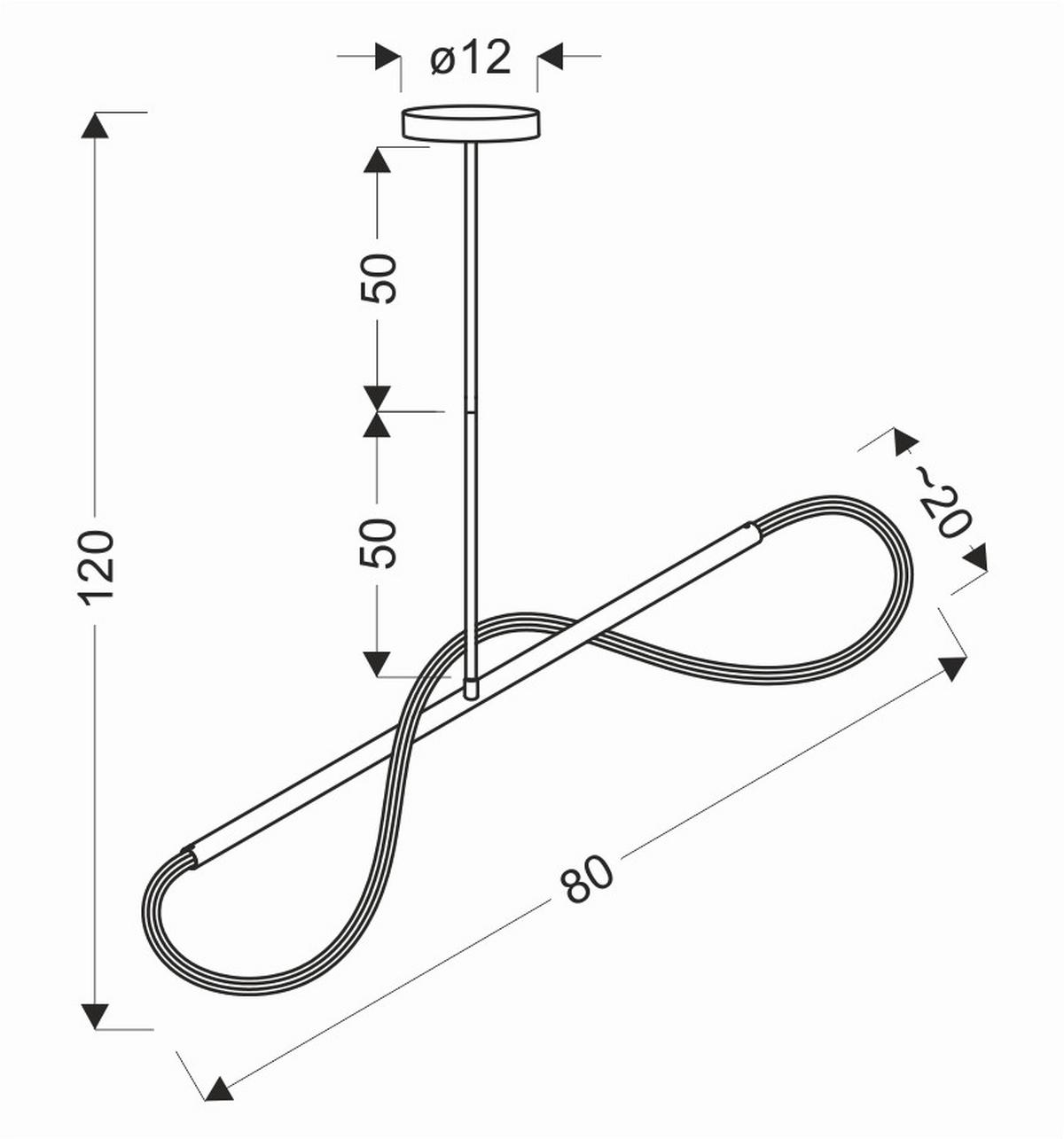 Led-pendelleuchte 31-35608 Supreme - Goldfarben/Weiß, Design, Kunststoff/Metall (80/15/120cm)