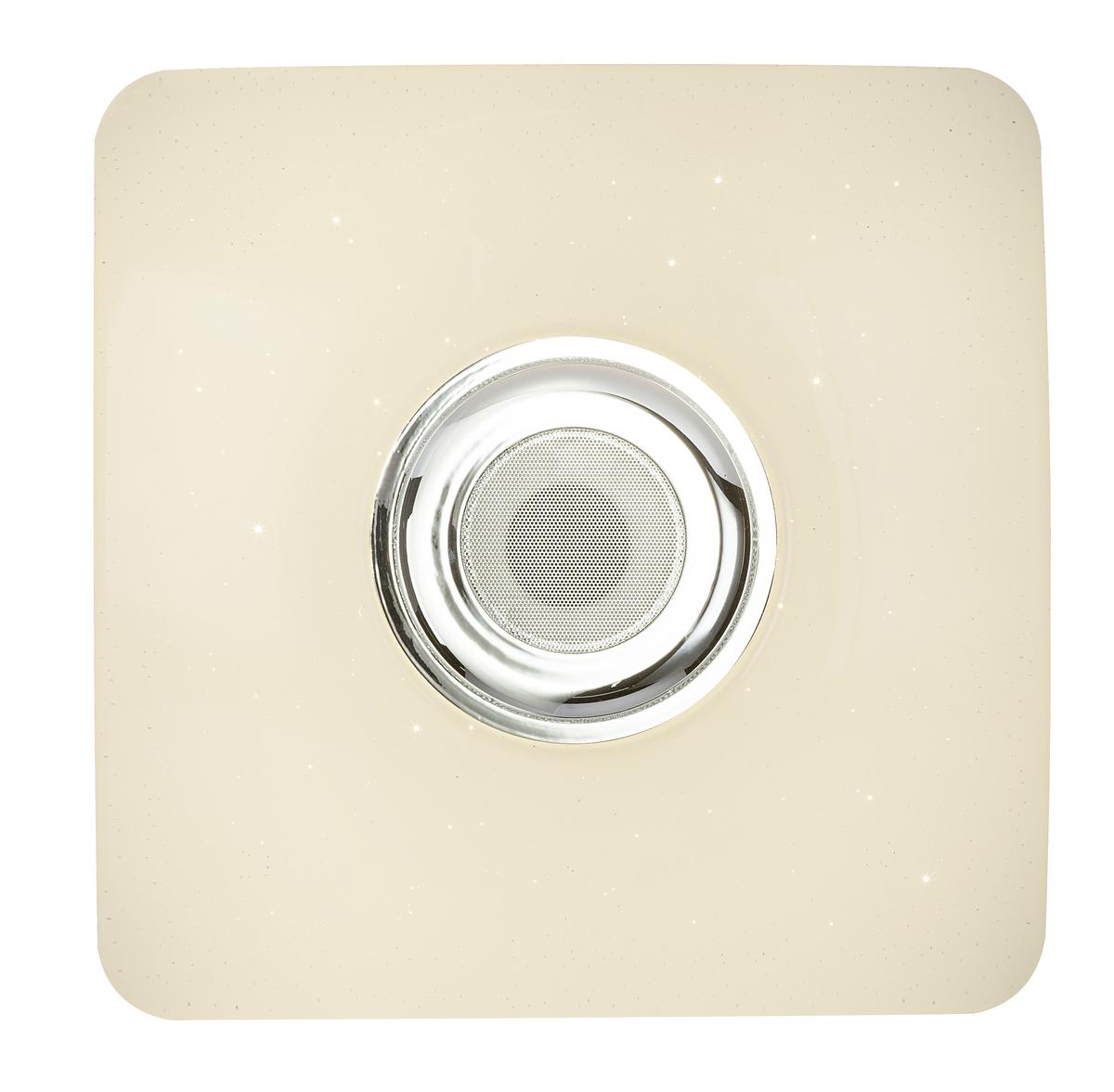 LED-Deckenleuchte Ayleen L: 36,5 cm mit Farbwechsler - Chromfarben/Weiß, Basics, Kunststoff/Metall (36,5/36,5/9cm) - Globo