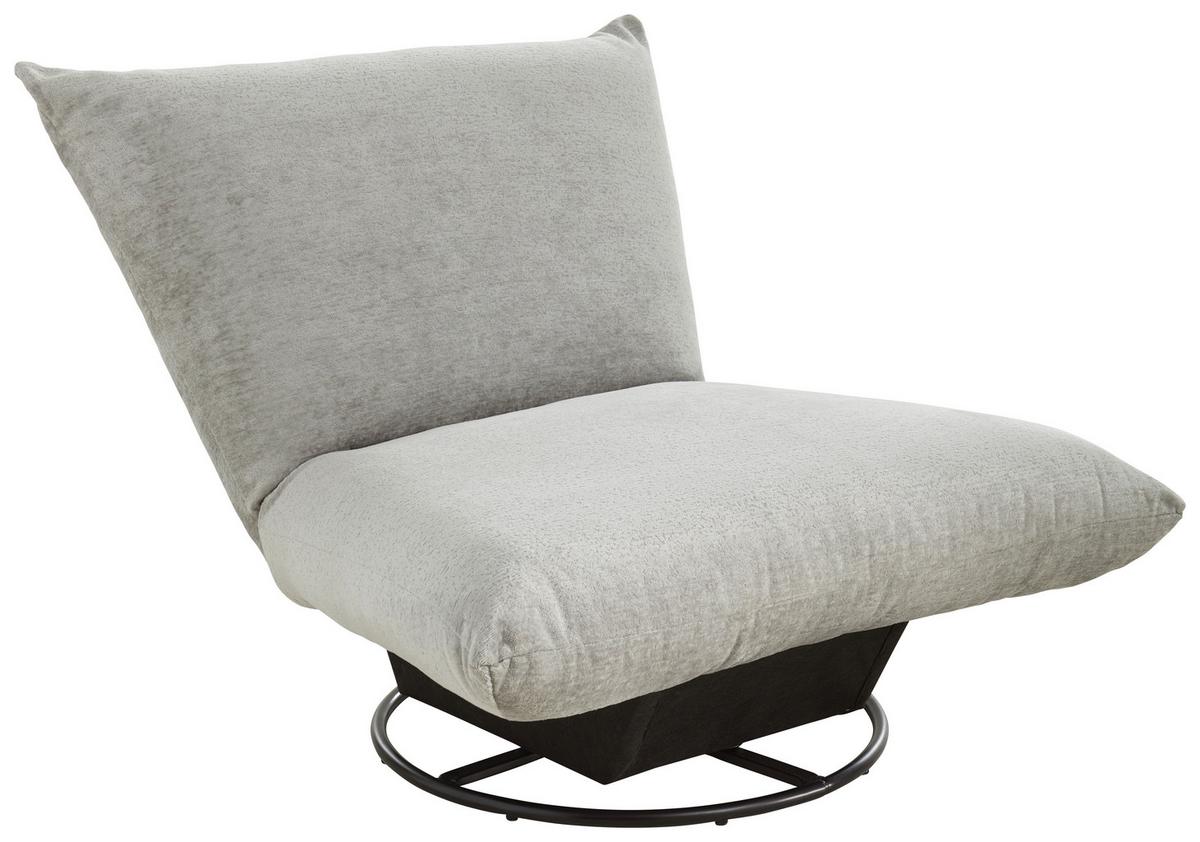 Relaxsessel Cremona Polyester Grau - Schwarz/Grau, Design, Textil (100/78/96cm) - Livetastic