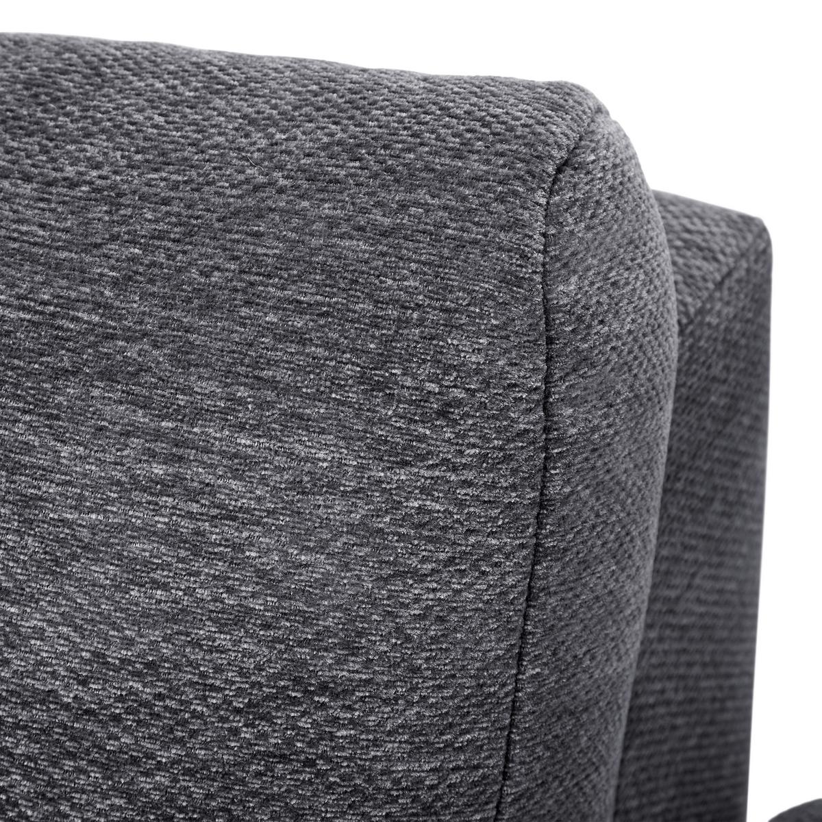 Rohová sedačka FOCUS L, ľavá, sivá ženilka - čierna/sivá, Konventionell, drevo/textil (167/256cm) - Based