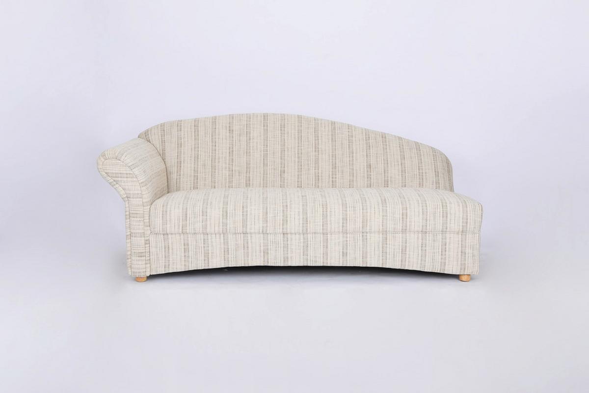3-Sitzer Loretta ca. 193x83x85 cm, Armlehne links - Hellgrau, Basics, Holz/Textil (193/83/85cm)