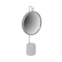Tischspiegel Eleganca H: 65 Cm Metallrahmen Silberfarben/weiß - Silberfarben/Weiß, LIFESTYLE, Glas/Metall (30/65/13cm) - Kayoom