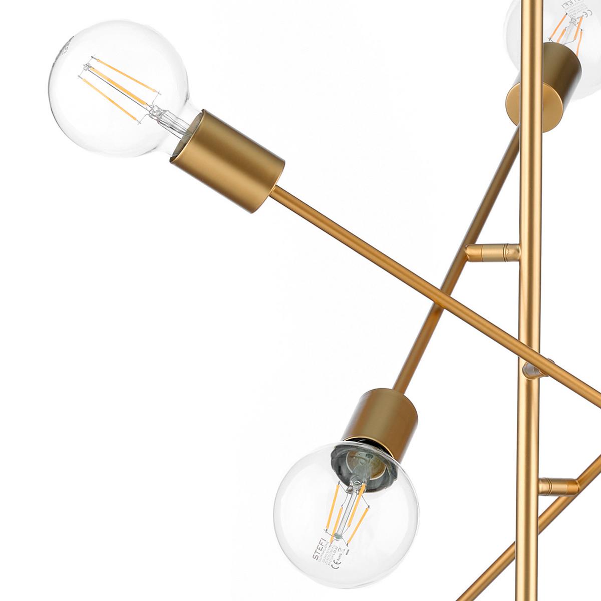 Hängeleuchte Cross Goldfarben L: 100 cm - Goldfarben, KONVENTIONELL, Metall (100/100/100cm)