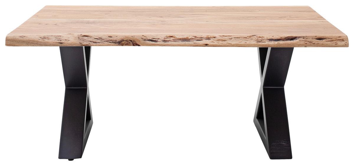 Couchtisch Holz Massiv Cartagena Akazie/Anthrazit - Anthrazit/Akaziefarben, MODERN, Holz/Metall (110/45/70cm)