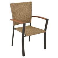 Stapelsessel Teramo 2er-Set - Graphitfarben/Naturfarben, MODERN, Kunststoff/Metall (57/94/56cm) - Gardenson