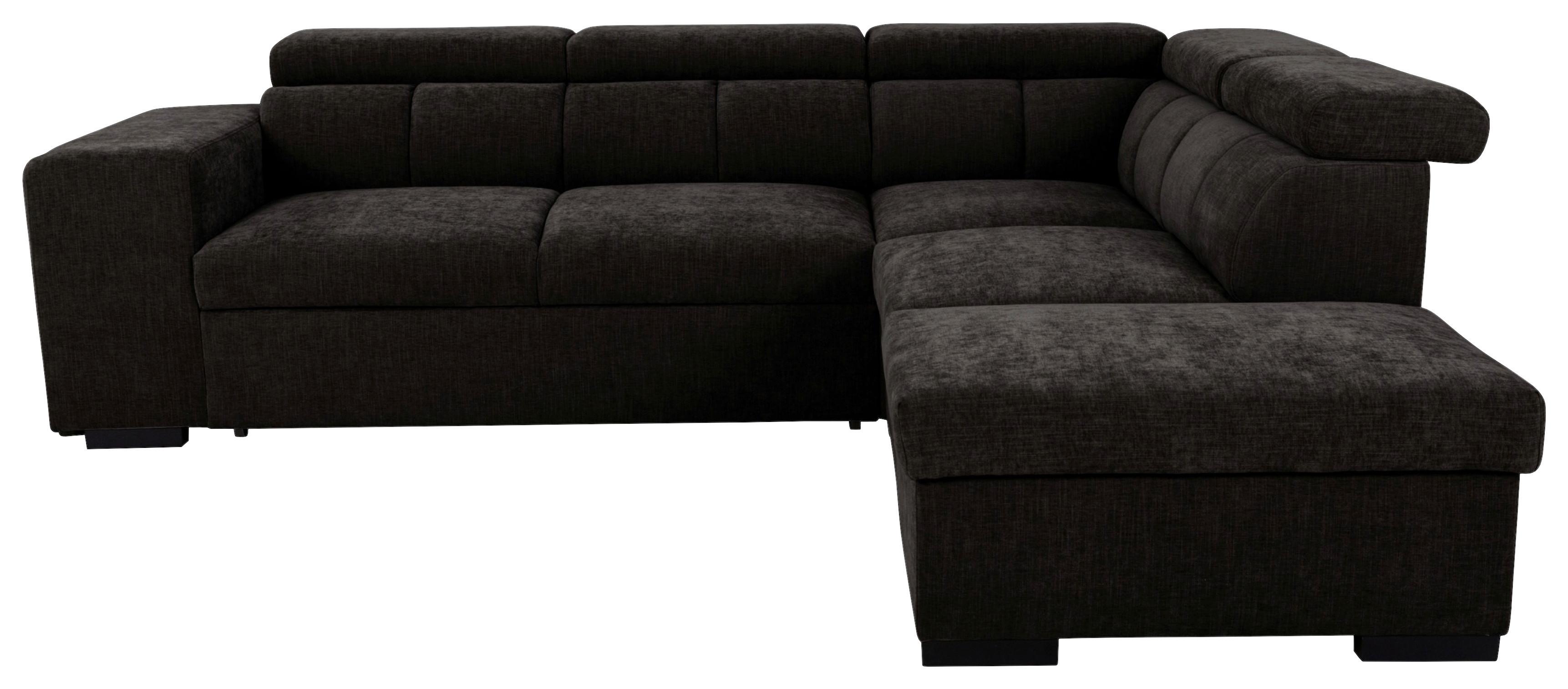 Ecksofa Sirius L schwarz, 267x218cm - Eichefarben/Schwarz, KONVENTIONELL, Holz/Holzwerkstoff (267/218cm)