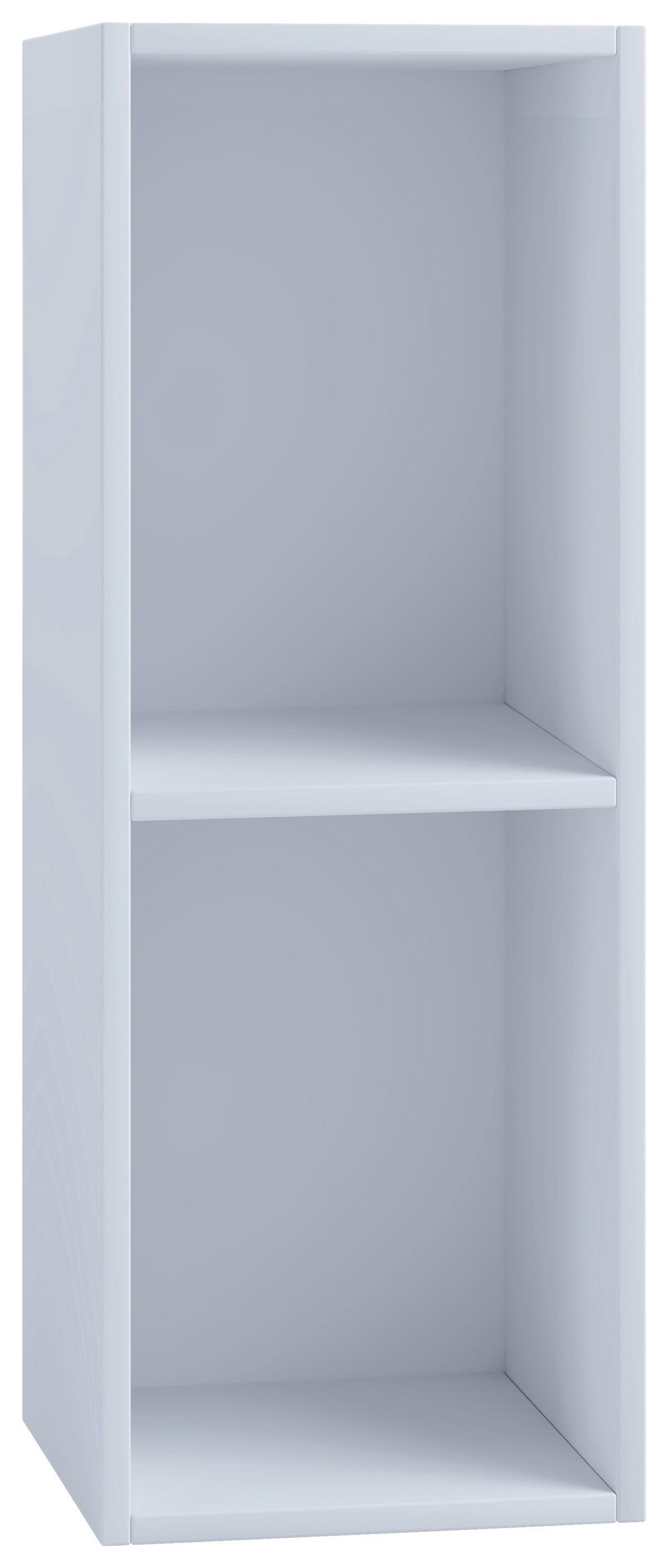 Regál na šanóny Offas biela - biela, Design, kompozitné drevo (34/72/30cm) - MID.YOU