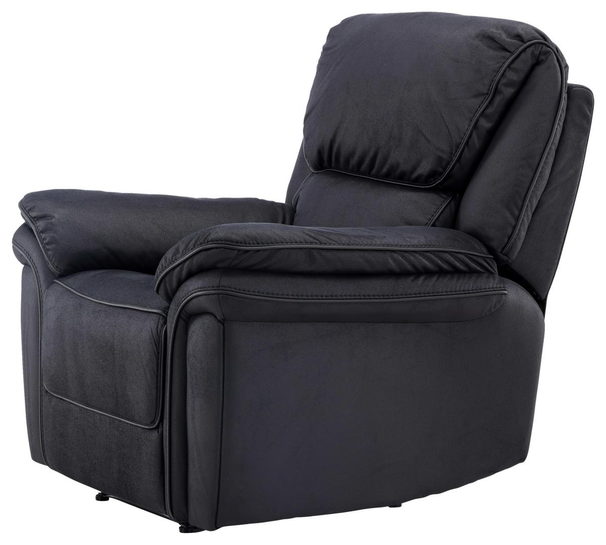 Fernsehsessel Saranda - Schwarz, Design, Kunststoff/Textil (104/103/99cm) - Livetastic