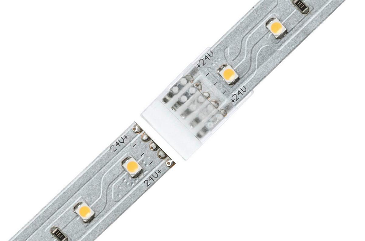 LED-Streifen Connector Verbindungstück Weiß - Weiß, Basics, Kunststoff (2,0/0,45cm) - Paulmann