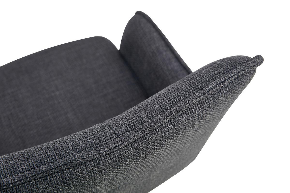 Armlehnstuhl-Set Jana Anthrazit B: 57 cm - Anthrazit, MODERN, Textil/Metall (57/91/64cm) - MID.YOU