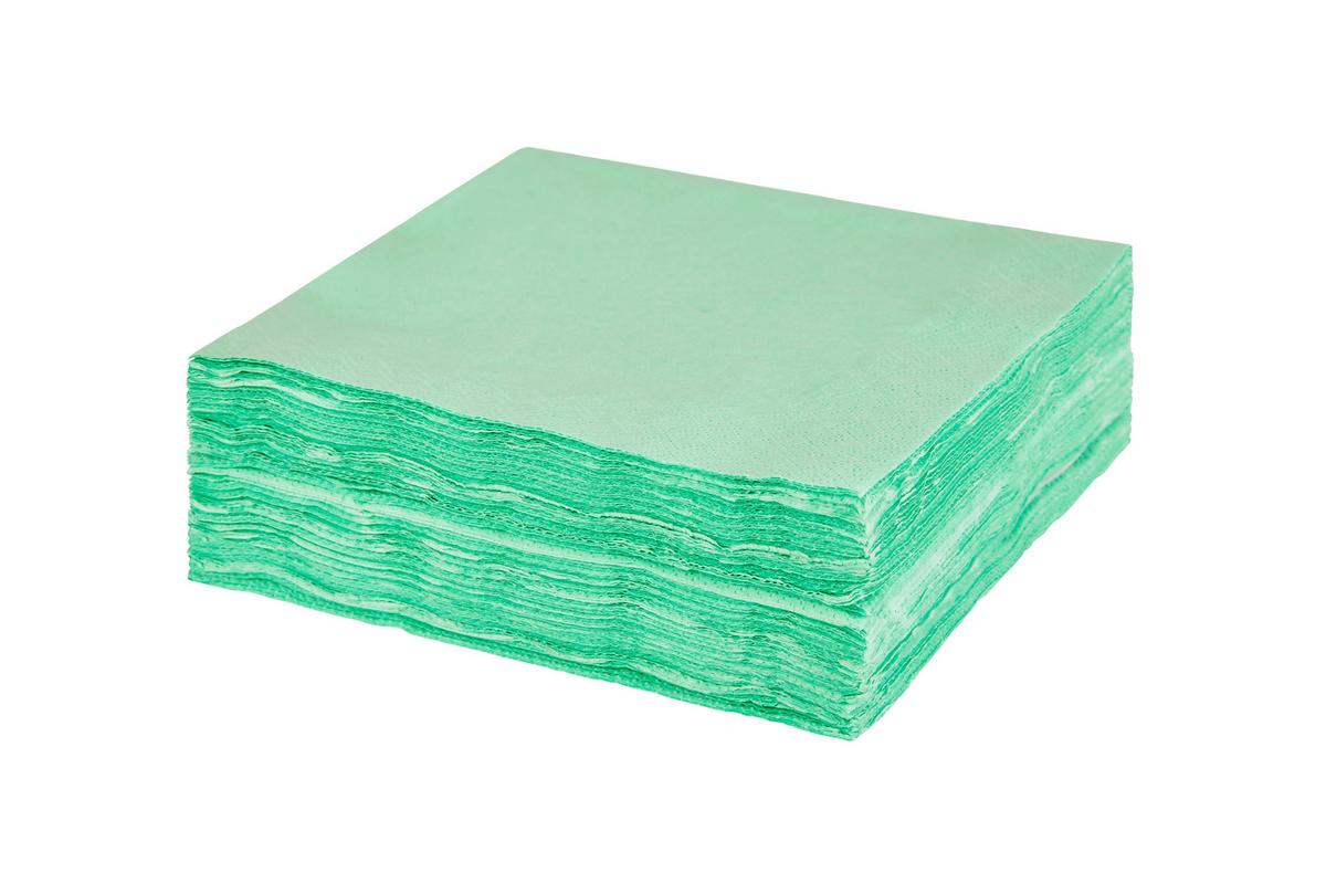 Serviette Lavenia Einfarbig Mintgrün 50 Stk., 33x33 cm - Mintgrün, MODERN, Papier (33/33cm) - Luca Bessoni