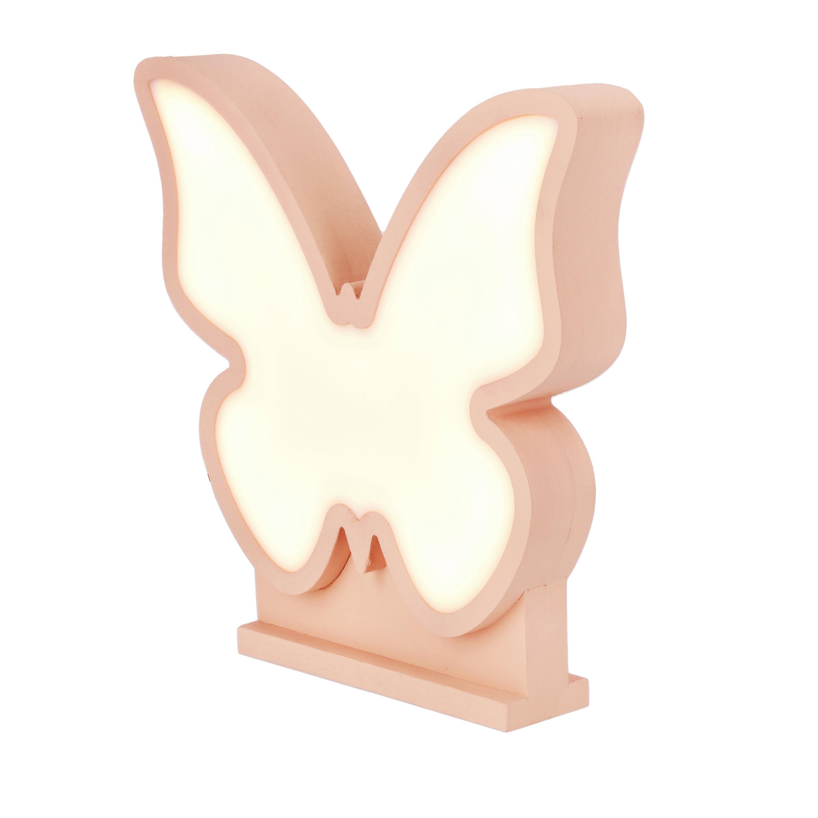 Kindertischleuchte 41-11701 Butterfly - Pink, Basics, Holzwerkstoff/Kunststoff (28.5/5/26.5cm)