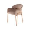 Armlehnstuhl Corey Taupe/Roségold Gepolstert - Taupe/Goldfarben, MODERN, Holz/Kunststoff (58/79/57cm) - Kayoom