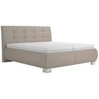 Manželská postel s roštem Universe, 180x200, krémová - krémová, Moderní, textil (180/200cm)