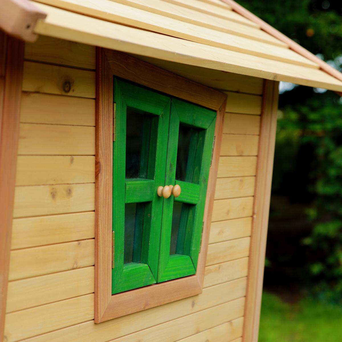 Spielhaus A030.045.80 - Braun/Grau, KONVENTIONELL, Holz/Kunststoff (264/203/177cm) - Ambia Garden