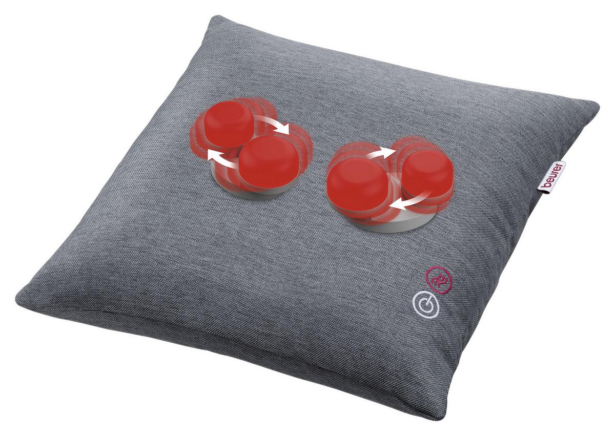 Shiatsu-massagekissen Geeignet Für Rücken, Beine, Nacken - Grau, KONVENTIONELL, Textil (40/40/10cm) - Beurer