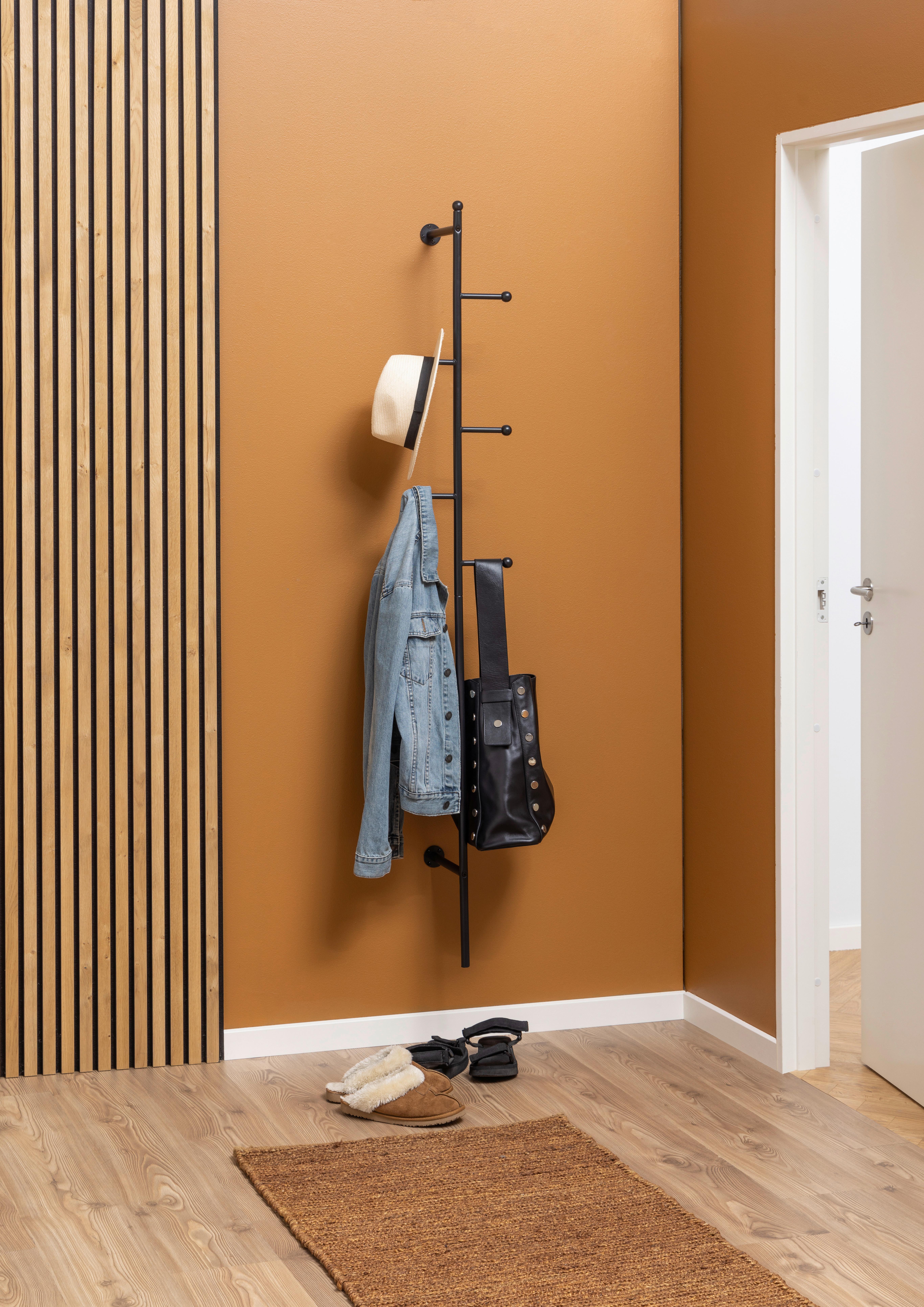 Vešiak na odevy Aspen, výška 171 cm - čierna, Modern, kov (24,6/171,2/20,7cm) - MID.YOU