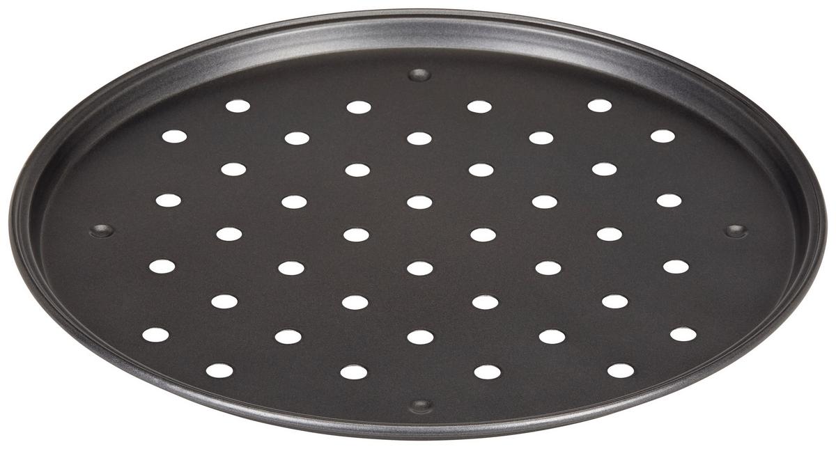 Pizzablech Rund Ricarda D: Ca. 32 Cm, Antihaftbeschichtet - Dunkelgrau, ROMANTIK / LANDHAUS, Metall (32cm) - James Wood