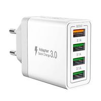 Multistecker Josef - Weiß/Grau, Basics, Kunststoff/Metall (9,3/4,7/2,8cm) - Ondega