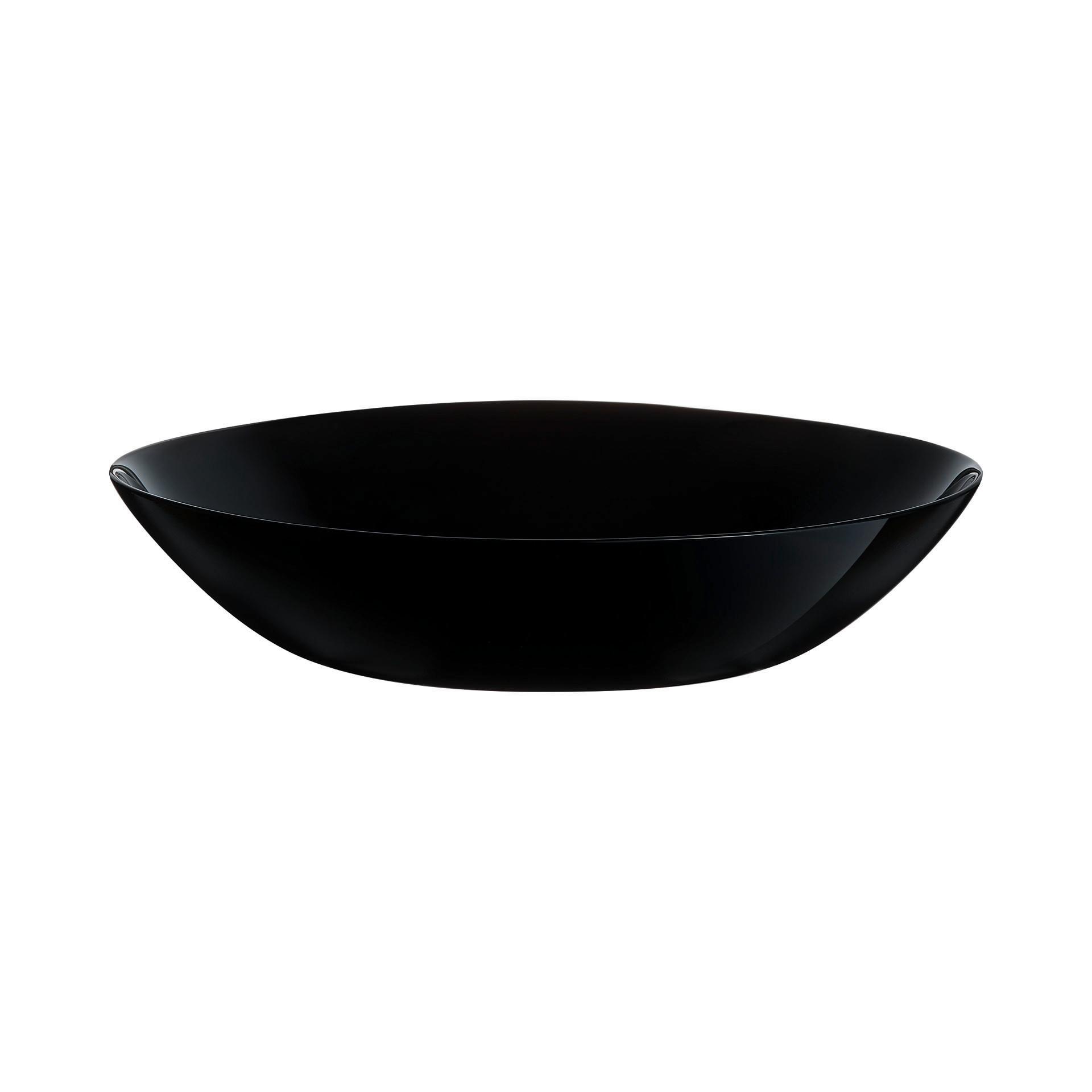 Hluboký Talíř Brigitte Black - černá, Konvenční, sklo (20/4,2cm) - Based