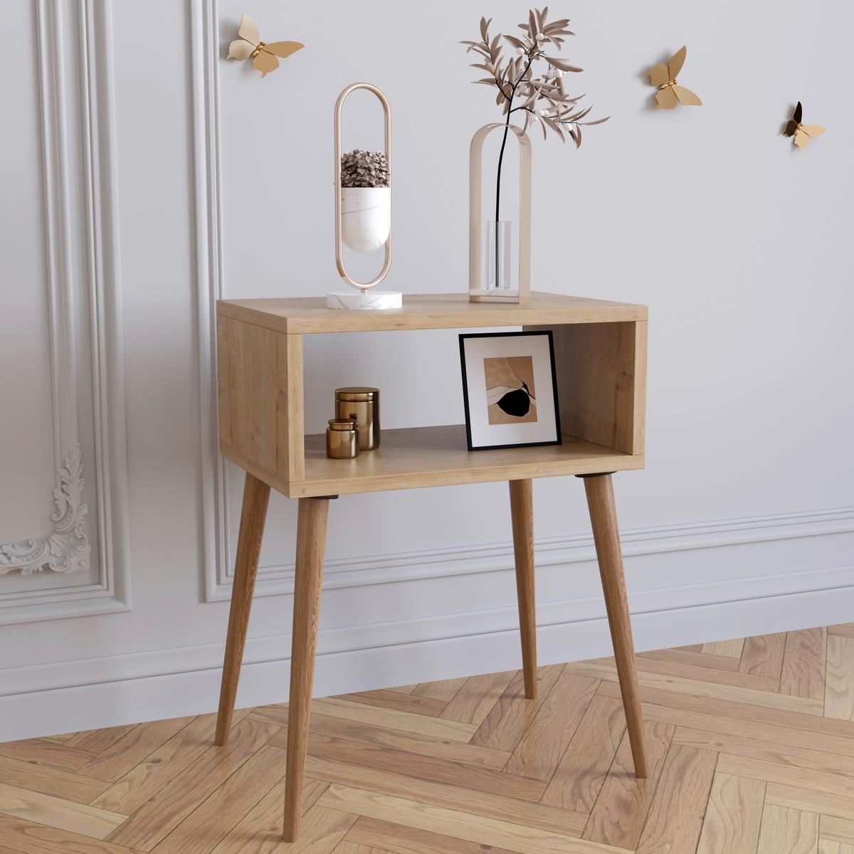 Nachttisch Singol M - Honigeiche, MODERN, Holzwerkstoff (44,5/60/30cm) - MID.YOU