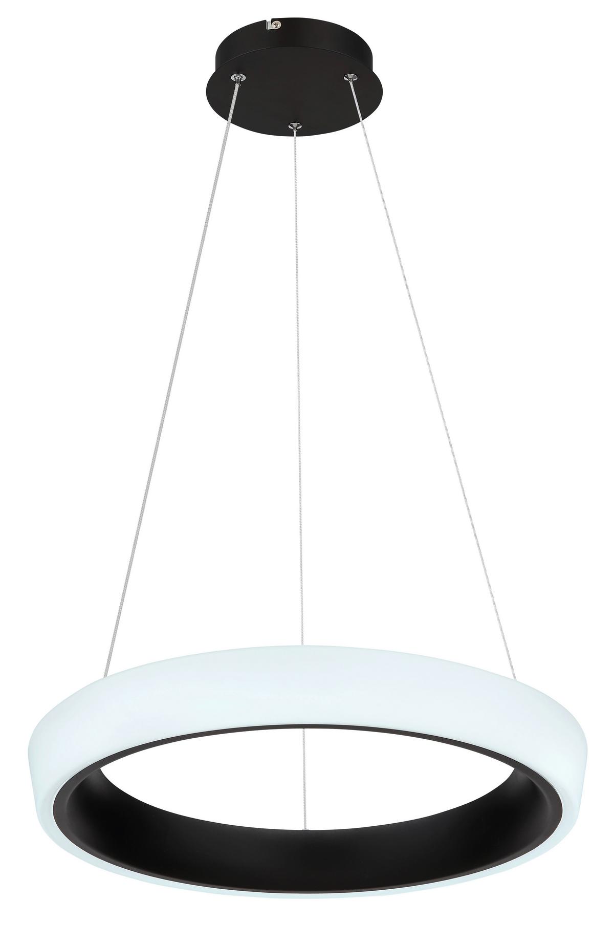 LED-Hängeleuchte 48272h-36b - Opal/Schwarz, Design, Kunststoff/Metall (49,5/120cm) - Globo